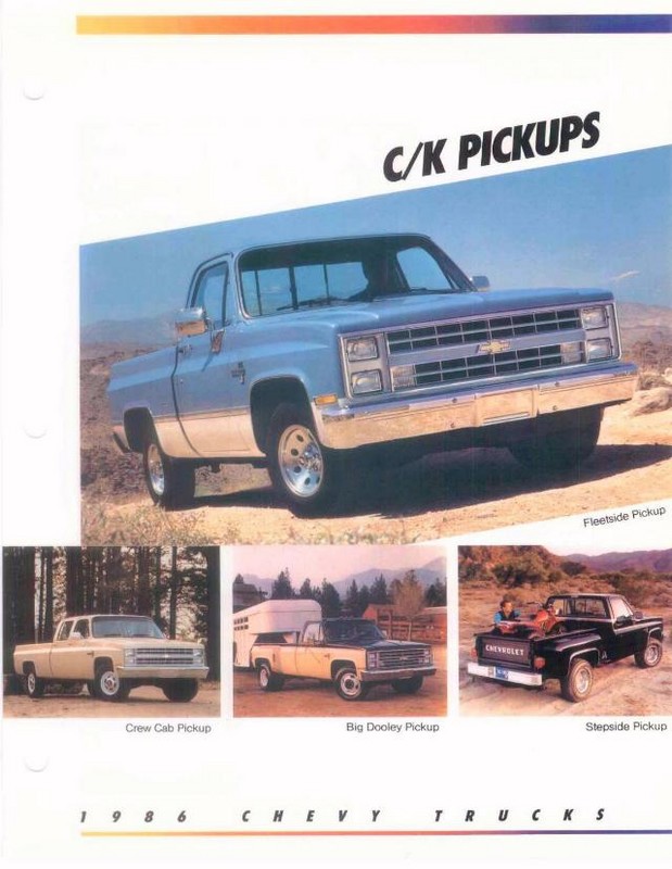 1986 Chevrolet Truck Facts Brochure Page 104